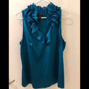 Ann Taylor Sleeveless Ruffle Top